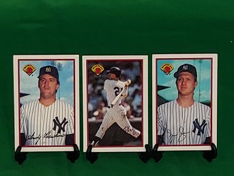 BOWMAN New York Yankees '89 JIMMY JONES, ANDY HAWKINS & KEN PHELPS