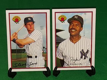 BOWMAN New York Yankees '89 STEVE SAX & RAFAEL SANTANA