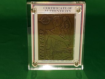 The Highland Mint Handcourt Legends '95 LARRY BIRD Minted Card