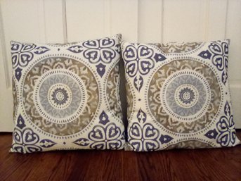 Pottery Barn Like-new Pair Of Pillows - Smoke & Pet Free Home - Lovely Accessories