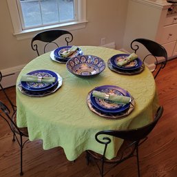 Two German Made Fine Tablecloths By Pichler Cotton / Poly With Raised Designs