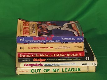 Autobiography Of NOLAN RYAN, All Time All Star Baseball Book, Wisdom If Old Time Baseball, Girls Of Summer,