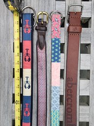 4 Boys Vineyard Vine And Abercrombie Belts