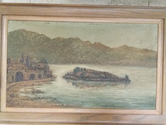 Antique Signed ? Russian Oil On Canvas Painting