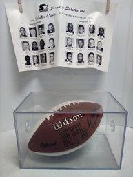 Tommie Frazier Signed Wilson Football In Case & Starter Salute To 1995 Walter Camp All-american Team LP/CVBK