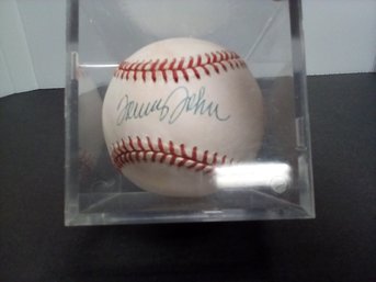 Tommy John Signed Official Ball American League Bobby Brown Pres Baseball In Plexiglass Box LP/E3