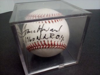 Frank Howard,  Rookie Of The Year, Signed Official Ball National League Baseball In Plexiglass Box LP/E3