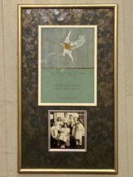 Vintage Kennedy Family Christmas  Card And Silver  Print Photograph