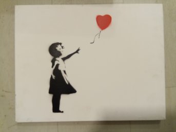 Contemporary BANKSY? SPRAYPAINT ON CANVAS PAINTING