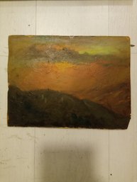 Antique  Unsigned ? Hudson  Valley School Oil On Board Painting