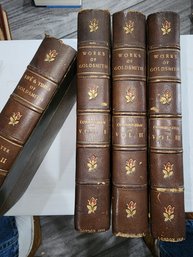 1854 3 Vil Works Of Goldsmith, Life And Times Of Goldsmith