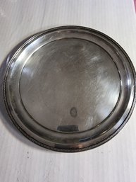 Round Silverplate Tray Marked Wilcox Quality And Wilcox S.P. Co. International S. Co. W.M. Mounts