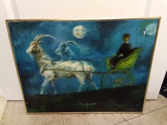 Vintage Robert J Lee Oil On Canvas Painting