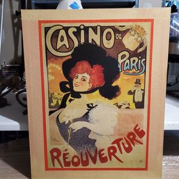 Poster Art Print On Canvas Of The Casino De Paris Reouverture