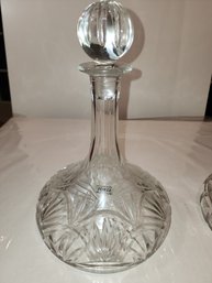 11 In Towle Crystal Decanter With Sticker