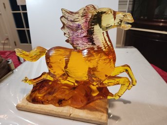 12x14 Amber Glass Horse