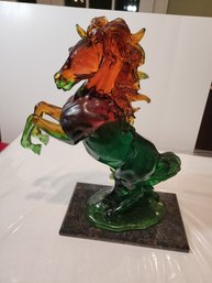 14 In Rearing Horse Statue