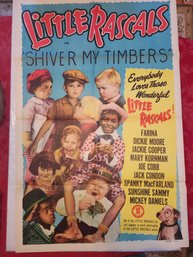 1951 Little Rascals Shiver My Timbers Movie Poster