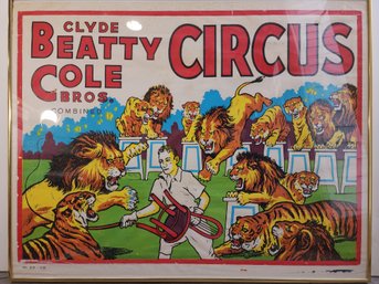 Beatty Cole Circus Lion Poster - Original