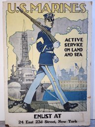 Original Ww1 Us Marines Recruiting Poster