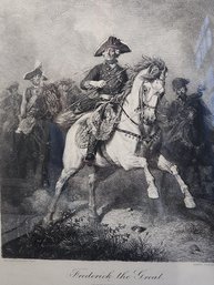 Frederick The Great Antique Engraving  By Forberg