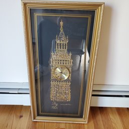 Gold- Framed Big Ben Metal Artwork Quartz Clock