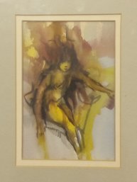 Vintage Signed  ? Watercolor  On Paper Painting