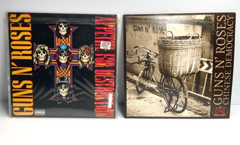 Guns And Roses Appetite For Destructions And Chinese Democracy Vinyl Albums