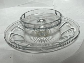 Heisey Glass Chip & Dip Platter