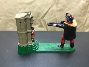 A Vintage Cast Iron Mechanical  Money Bank  'William Tell'