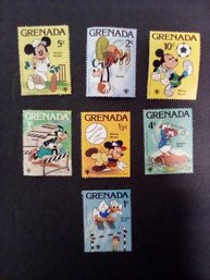 Walt Disney Colorful Characters 1979 - Grenada Stamps - 7 Count    A3/27