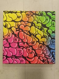 Contemporary  Indie 184 Graffiti  Oil On Canvas Painting