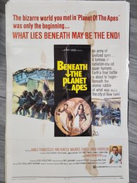 Original 1970 Beneath The Planet Of The Apes Movie Poster