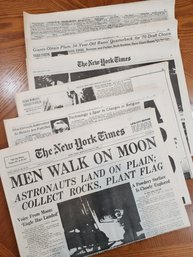 Moon Walk 1969 Ny Times Newspaper