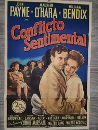 1946 Original Spanish Sentimental Journey Movie Poster