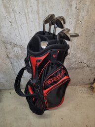 Nice Modern Nylon Golf Bag With 7 Irons No Drivers