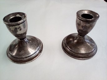 Vintage Sterling Silver Weighted Candle Holders