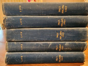 1937 Bound Full Year Of Life Magazines 5 Volumes