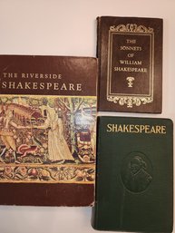 Stokes Globe Ed Shakespeare, Riverside And Sonnets Books