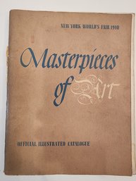 1940 Words Fair Masterpieces Of Art Catalogue