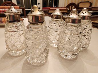 6 Vintage Waterford Salt And Pepper Shakers