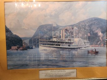 Grand Republic Sidewheel Steamer Print Framed