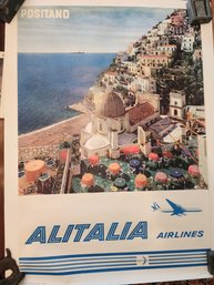 1960s Alitalia Positano Travel Poster