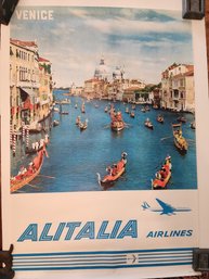 1960s Alitalia Venice Travel Poster