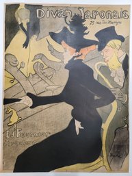 Toulouse Lautrec, Divan Japonais 1893 Original On Linen (Auction Sale In 2020 For $33,000)