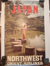 1958 Northwest Airlines Japan Poster