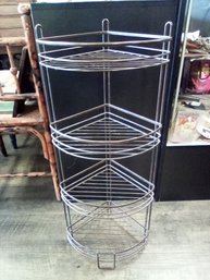 Metal Corner Unit With 4 Shelves Provides Handy Storage & Display For Almost Any Space  BS/CVBKA
