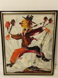 Vintage 1978 MORRIS KATZ OIL ON BOARD PAINTING