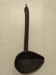 Antique  ENGLISH LARGE HAND CARVED WOOD LADLE