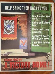 Original 1943 Victory Home Propaganda Poster